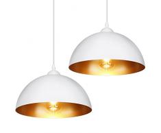 NA Lampada a Sospensione Vintage Industriale, Lampadario a sospensione, diametro 30cm, Paralume in Metallo, E27, Vintage Industriale per Soggiorno, Sala da Pranzo, Ristorante, Taverna, Set da 2