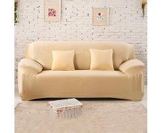 Surwin Copridivano Elasticizzato 1 2 3 4 Posti, Moda Stampa Elastico Universale Copridivani con Braccioli Fodera per Divano Antiscivolo Sofa Protettore (Beige,4 posti - 235-300cm)