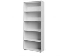 CASARIA Libreria Scaffale Vela 190cm 5 Ripiani Mobile Archiviazione Documenti Ufficio Soggiorno