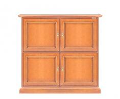 Arteferretto Mobile Multifunzione in Legno con 4 Ante, Ottimo Come credenza o Mobile libreria, scarpiera o Porta Biancheria. Dotato di 4 Ante con Chiusura a Chiave. Made in Italy.