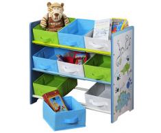 Kesper Scaffale per Bambini, Tela, Blu (Blau), 66 x 59,5 x 30 cm