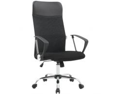 Piushopping Poltrona da Ufficio, Ergonomica, Presidenziale, Sedia da Direttore in Tessuto Rete Nero, con Supporto Lombare, Girevole, Direzionale
