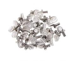 IPOTCH Pacchetto 50 / 30pcs Porta Pin Governo per Mobili, Scaffalature Titolare di Archiviazione - 22x12x13mm