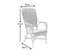 Poltrona Rattan Bianco