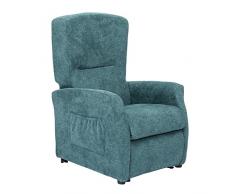 POLTRONE ITALIA Clotilde 2 motori Poltrona elettrica Alzapersona Roller System poltrone per anziani poltrona relax Petrolio