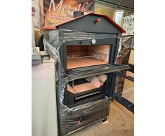 FORNO A LEGNA METALFER IN ACCIAIO CON TETTUCCIO SU RUOTE SPOSTABILE 90X90X160