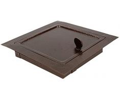 KOTARBAU® Porta camino 140 X 140 mm rame antico porta forno con scudo termico apribile con vite o moneta