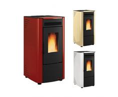 NORDICA EXTRAFLAME Stufa a Pellet Ketty Rivestimento in Acciaio Verniciato Potenza Termica 6.3 kW 180 m3 Riscaldabili