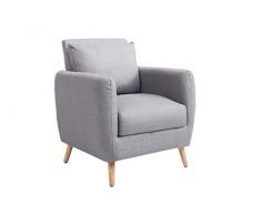 CLP Poltrona Imbottita Tilgard Soggiorno in Tessuto I Poltrona Salotto Design Imbottita con Braccioli E Schienale, Colore:Grigio