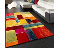 Tappeto Salotto Moderno Soggiorno Pelo Corto Moderno Vintage Motivo Astratto Colorato, Dimensione:160x230 cm, Colore:Multicolore