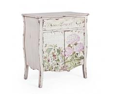Bizzotto Seline Credenza 2A-1C, Decorazioni Stampate, Legno, Multicolore, 49.5x80.5x90 cm