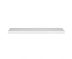 WOLTU RG9370ws Mensola da Muro Rettangolare Scaffale Libreria a Parete Decorazione per Cameretta Ufficio Porta CD/Dvd in Legno Bianco 90cm