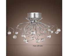 ALFRED® Lampadario di cristallo moderna con 11 luci(finitura cromata) ,montaggio a filo, della luce di soffitto, ufficio, sala da pranzo, camera da letto, Soggiorno, ingresso