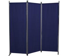 Angerer – Paravento 3 Pezzi in PE, Blu, 165 x 2 x 165 cm, 630/006/04