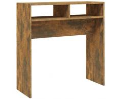 vidaXL Tavolino Consolle Rovere Fumo 78x30x80 cm in Legno Multistrato