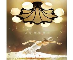 Personalità Creative ferro fiori Led luce da soffitto elegante lounge elegante luce per l arte del vetro Camere Ristorante lampade
