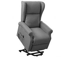 Gardenia Grigio Poltrona Elettrica Alzapersona Relax Reclinabile in Tessuto Colore