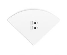 Dioche Mensola Ad Angolo Mensola Ad Angolo Bianca Pvc Bianco 3 Pezzi Mensola Ad Angolo Galleggiante Scaffale a Parete Scaffali per Libri Mobili per la Casa Decorazioni per Ufficio