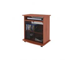 Carrello porta Tv colore ciliegio con vetrina Cm 62x40xH 73