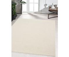 the carpet Marley elegante tappeto design soggiorno, morbido & facile cura tappeto soggiorno a pelo corto in crema, tappeto 80 x 150 cm
