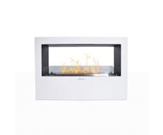 Camino a bioetanolo da terra per interno esterno Giotto S Bianco 100x30x70