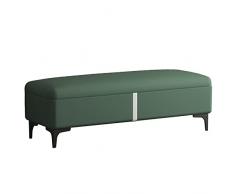 OKUOKA Ottomani Pouf Contenitore Ottomane Panca ottomana con Stoccaggio, Imbottito Decoro in Tessuto Tecnico, Poggiapiedi per Soggiorno, Ingresso o Camera da Letto (Color : Green, Size : 100cm/39.4i