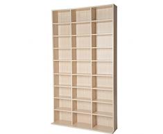 TecTake Scaffale porta CD DVD archiviazione 1080 CD supporto di archiviazione - disponibile in diversi colori - (Faggio | no. 401702)