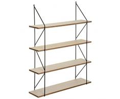 Scaffale da parete in metallo MDF 60 x 80 Iris