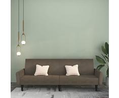 Tidyard Divano Letto a 2 Posti Grigio Scuro in Microfibra,Divano a 2 Posti Moderno,Divano Reclinabile,Divano Letto Matrimoniale,Divano Cinema a 2 Posti,Divano Letto clic clac,Sofà Soggiorno