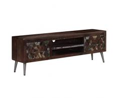 vidaXL Legno Massello di Mango Mobile Porta TV Credenza Tavolino Base Supporto