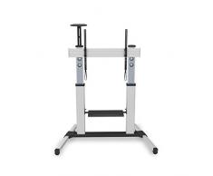 Mobile TV Stand, Carrello TV, Pavimento TV Stand Mount, Si Adatta 50 a 110 Pollici TV, Regolazione Altezza, 360 ° di Girevole, Camera da Letto Soggiorno, Ufficio conferenze, Sala rinfreschi, Mostra