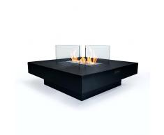 Camino a bioetanolo da terra per interno esterno Panarea Nero 70x70x35