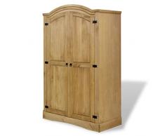 vidaXL Armadio Legno di Pino Messicano Corona Range 2 Ante Mobile Guardaroba