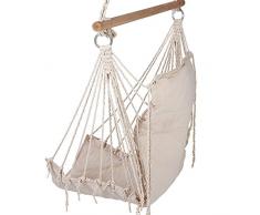 Jago Amaca a poltrona sedia sospesa con supporto colore beige