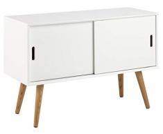 AC Design Furniture 60602 credenza Mariela, porte 2 pcs, 100 x 38 x 69,5 cm, legno, bianco