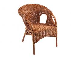 fantasie d oriente Poltrona Rattan Vimini MIDOLLINO Naturale CM 59X62,5 H80 CM Vimini MIDOLLINO Naturale Colore Chiaro Naturale