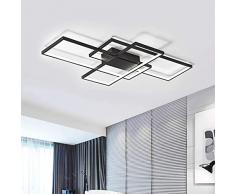 JIINOO Lampada da Soffitto a LED Moderna da 75 W, Lampadario da Soffitto a 3 Quadrati in Alluminio Acrilico, Plafoniera da Soffitto Semplice da Incasso per Sala da Pranzo Studio, Bianco Freddo/6000K