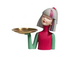 Garneck 1Pc Decorativo Ragazza Ornamenti Porta Tv Decorazione Scatole Di Immagazzinaggio Vassoio In Resina Decorativa Moderna Statua Della Ragazza Buffet Barattoli Di Caramelle Accessori