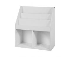 SoBuy Porta libri a terra Portariviste Scaffale libreria bianco KMB01-W