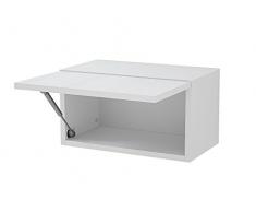 Mobiletto componibile colorato Zeus 3 - Pensile con Anta Basculante Bianco - Made in Italy