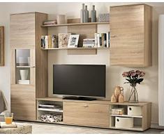 Cotta Collection Germanvox Parete attrezzata Soggiorno Arion Rovere Sonoma L.225 P.36 H.185 cm