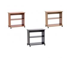 Relax e Design Mobile Carrello H.71 L.75 P.40, Porta TV, Stampante, Hi-Fi, Playstation (Ciliegio)