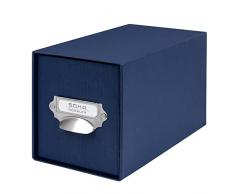 Rössler 1327452900 - Scatola porta CD, a tinta unita, colore: Navy