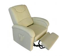 Poltrona relax elettrica con lift alzapersona modello Simona - Crema PU