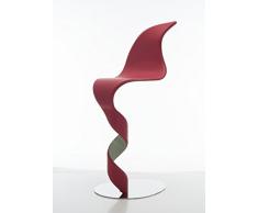 Crjos Design Milano - Ink Stool Blue - Sgabello in acciaio con imbottitura della seduta