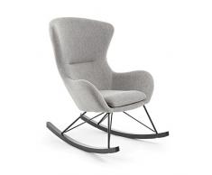 Kave Home - Sedia a Dondolo Vania Grigio
