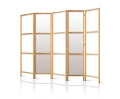 murando Paravento 225x171 cm 5 parti tessuto non tessuto di qualita tedesca divisorio legno design fatto a mano deko Home offcie Giappone p-A-0009-z-c