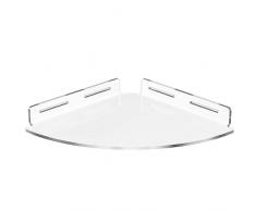 Vdomus - Mensola angolare per doccia, in acrilico, confezione da 2, con adesivo, montaggio a parete, per bagno, senza fori