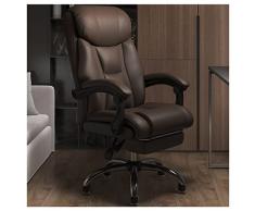 Sedia da Computer Ergonomica Comfort Domestico Sedia Direzionale, Reclinabile Regolabile in Altezza Sedia Esecutiva, Ufficio di Studio Poltrona, Portante 150 Kg/330,7 Libbre