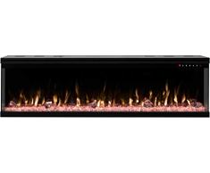 Camino elettrico LED Unique 153 Aflamo - caminetto 3D a tre lati con funzione di riscaldamento